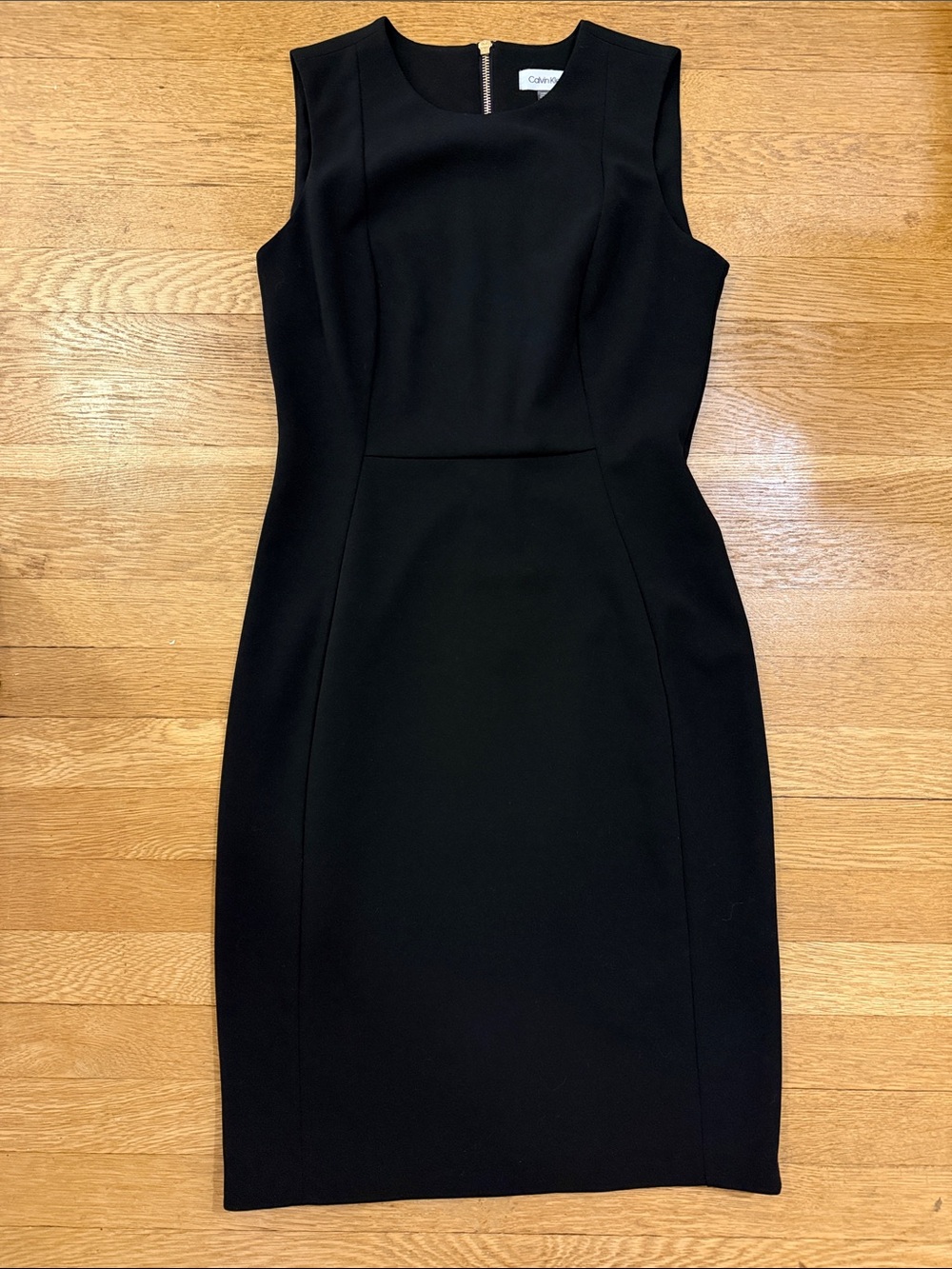 Calvin Klein Black Sleeveless Sheath Pencil Dress